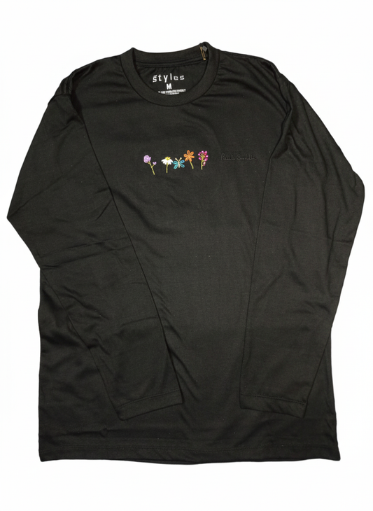 Minimalistic Floral Embroidery Tee